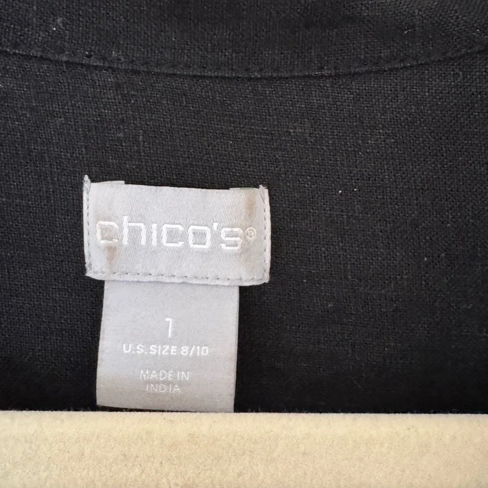 Chico’s Linen Black Maxi Dress - Picture 5 of 5